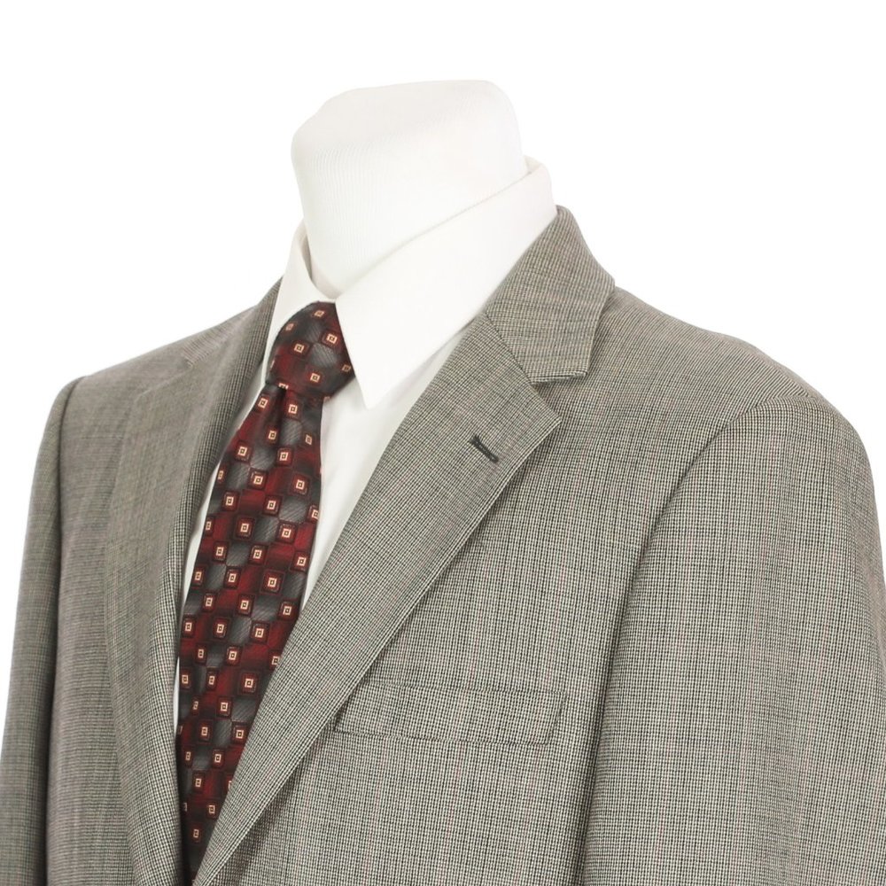 Andrew Fezza Two Button Gray Sharkskin Sport Coat - image 1